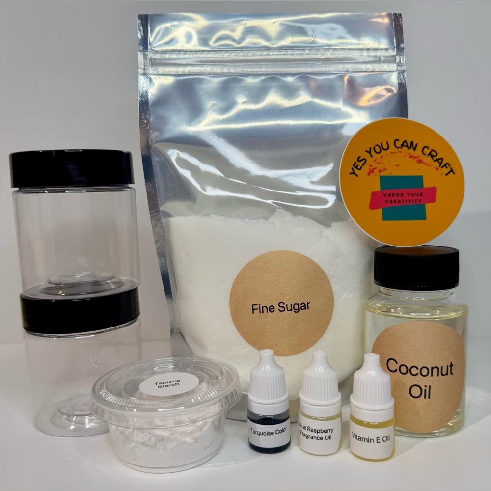 DIY Sugar Scrub Making Kit- Blue Raspberry - Picture 2 of 4